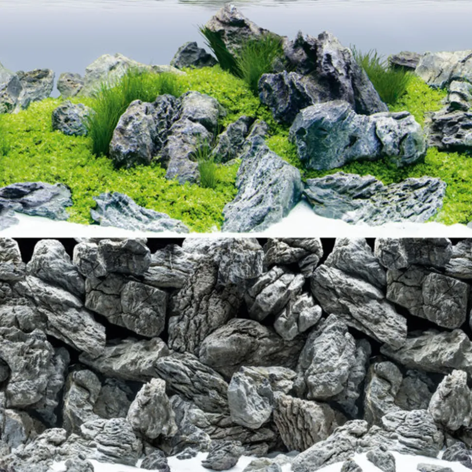 JUWEL - Poster Décoratif 4 Rock & Aqua pour Aquarium Taille S