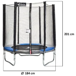 KANGUI - Kangui - trampoline rond ø180cm avec filet de sécurité - ralli 180