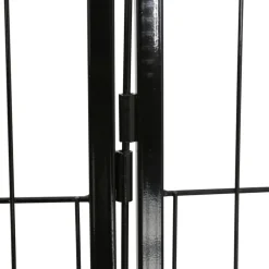 KERBL - Enclos d'extérieur avec porte pour animaux de compagnie noir