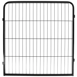 KERBL - Enclos d'extérieur avec porte pour animaux de compagnie noir