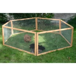 KERBL - Kerbl - enclos extérieur pour rongeurs - vario bois - grillage fin - dimensions 120x120x59cm