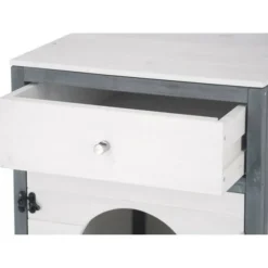 KERBL - Kerbl - maison de toilette pour chat - 58 x 45 x 60 cm- ida - blanc/bleu -