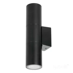 KOBI - Applique murale cylindrique noir design éclairage haut /bas ip54 extérieur pour ampoule gu10