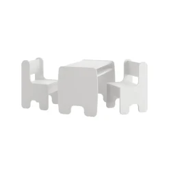 KOBI - Ensemble table et chaises enfant blanc
