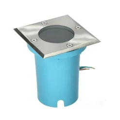 KOBI - Spot extérieur encastrable carré gu10 230v acier inoxydable ip65