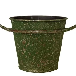 LA GRANDE PRAIRIE - Cache pot vert de gris 21x13x29cm