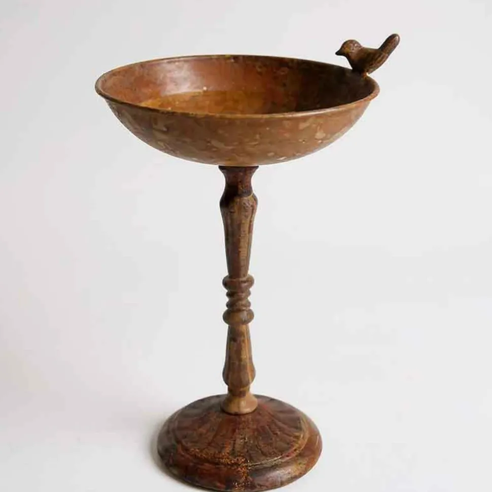 LA GRANDE PRAIRIE - Mangeoire à oiseaux acier sur pied 23x23x49cm