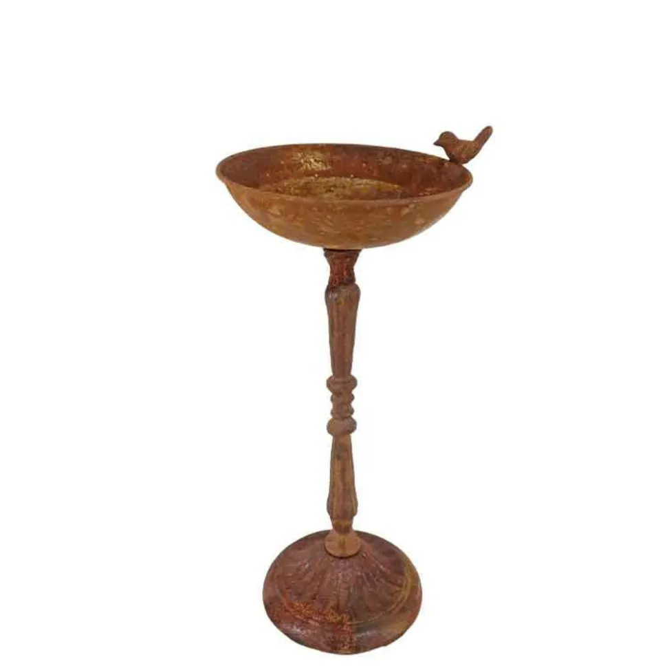 LA GRANDE PRAIRIE - Mangeoire à oiseaux acier sur pied 23x23x49cm