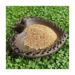 LA GRANDE PRAIRIE - Mangeoire oiseaux à poser en fonte rouille