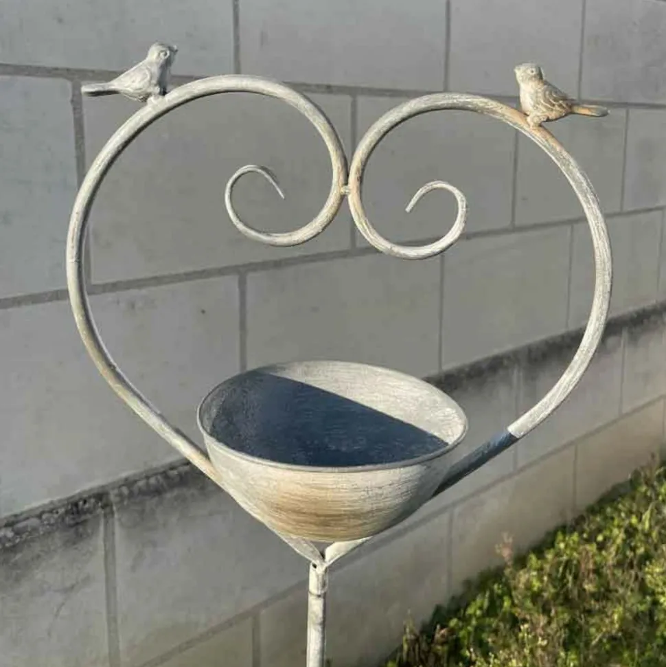 LA GRANDE PRAIRIE - Mangeoire à planter cœur 27x14x130cm