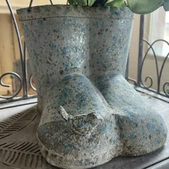 LA GRANDE PRAIRIE - Vase boots fer patiné 20x17x16cm
