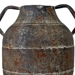 LA GRANDE PRAIRIE - Vase fer marron patiné 29x25x28cm