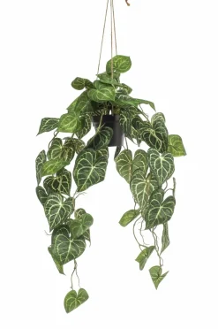 LA GREEN TOUCH - Anthurium clarinerdium plante artificielle - h80cm, ø18cm