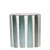 LA GREEN TOUCH - Pot décoratif painted stripe - vert