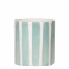 LA GREEN TOUCH - Pot décoratif painted stripe turquoise