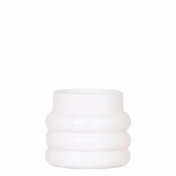 LA GREEN TOUCH - Pot décoratif en céramique bubble blanc