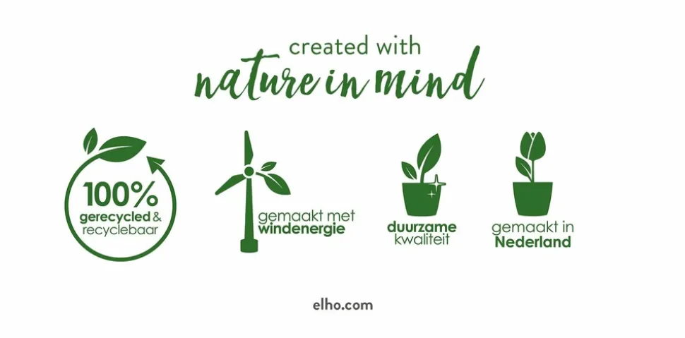 LA GREEN TOUCH - Pot elho greenville rond noir 14 cm