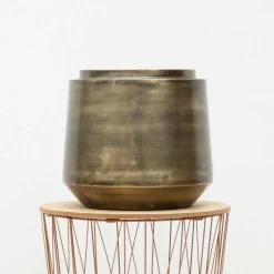 LA GREEN TOUCH - Pot indigo vintage or 46 cm