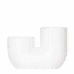 LA GREEN TOUCH - Tube sierpot duo en céramique - blanc