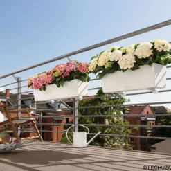 LECHUZA - Jardinière balconera color en plastique blanc - 79x19x19 cm