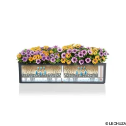 LECHUZA - Jardinière balconera color en plastique blanc - 79x19x19 cm