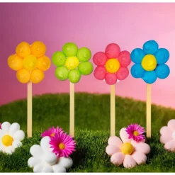 LES GOURMANDISES DE SOPHIE - Brochette guimauve en forme de fleur, vendue à l'unité - 65g