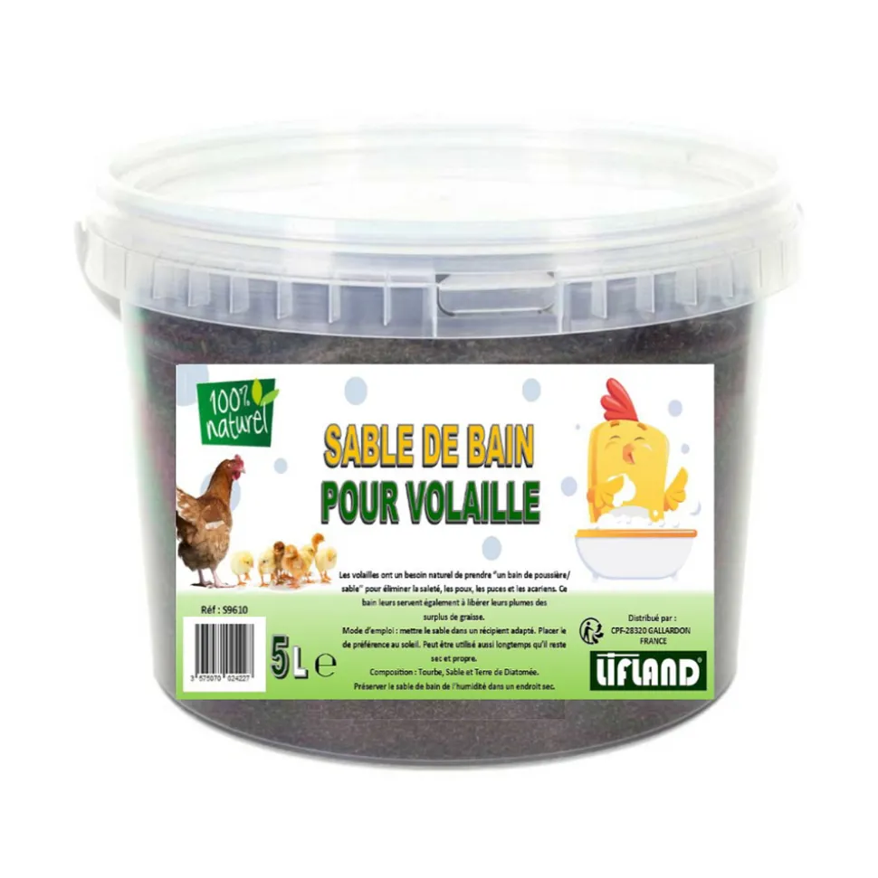 LIFLAND - Sable de bain pour volailles 5 litres