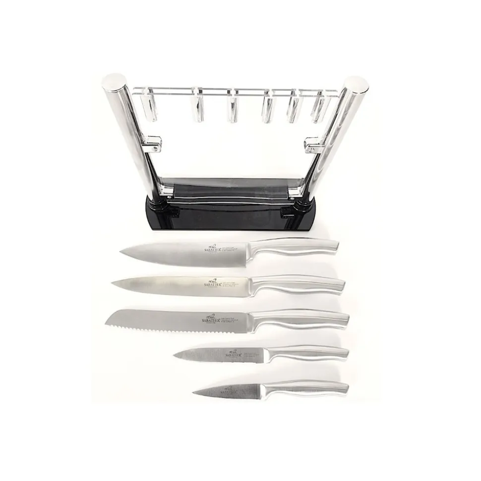 Lion sabatier bloc de 5 couteaux inox - 669582
