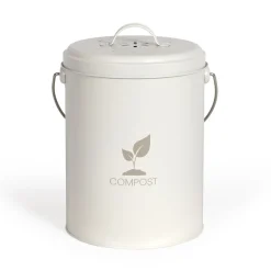 Livoo seau à compost de cuisine crème 6l - mes154c