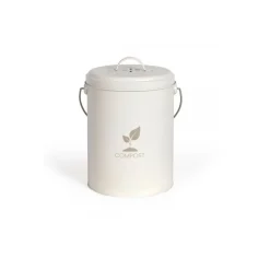 Livoo seau à compost de cuisine crème 6l - mes154c