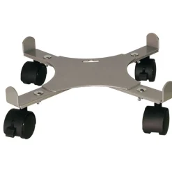 LOUIS MOULIN - Support poterie extensible avec 4 roulettes, en métal gris alu 34-51cm