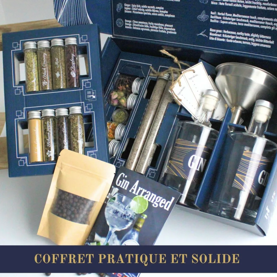 LOUISE & GASTON - Kit Aromatisation Gin arrangé DIY - Louise & Gaston