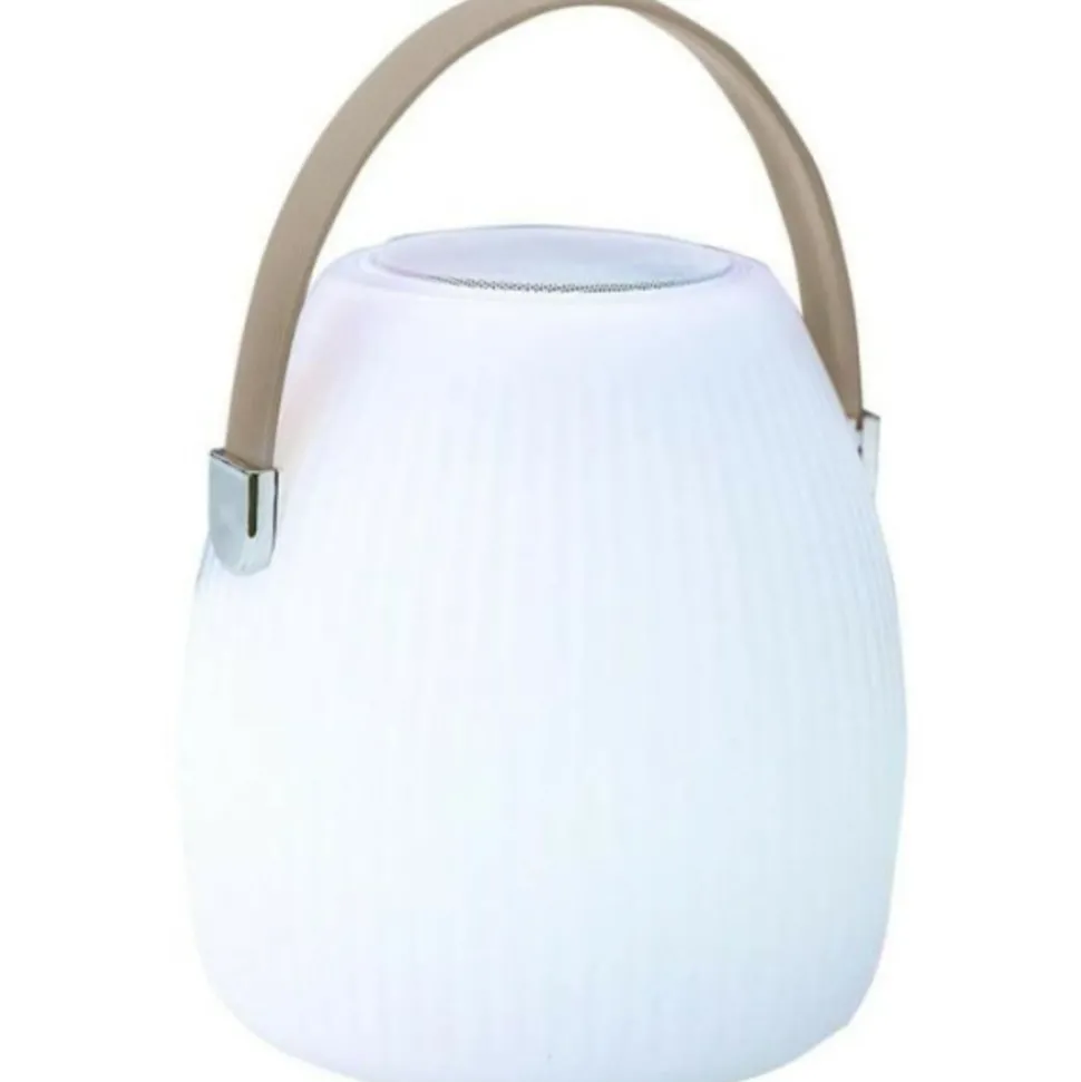 LUMISKY - Lampe enceinte bluetooth sans fil - - mini may play - h23 cm - led blanc et multicolore dimmable