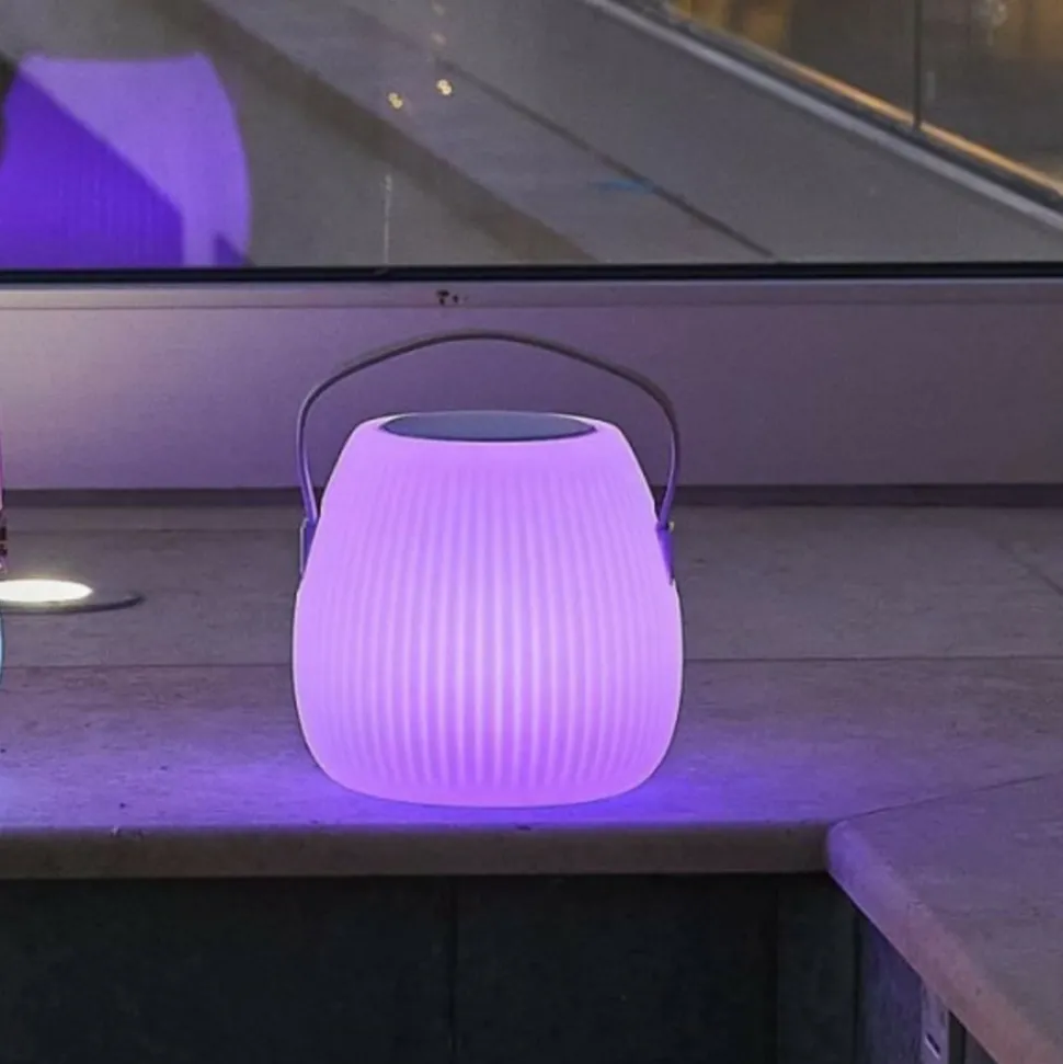 LUMISKY - Lampe enceinte bluetooth sans fil - - mini may play - h23 cm - led blanc et multicolore dimmable