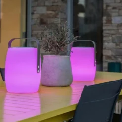 LUMISKY - Lampe enceinte bluetooth sans fil - - lucy play - h31 cm - led blanc et multicolore dimmable