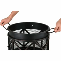 LUND - Foyer 2 en 1 avec poignées noir