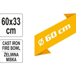 LUND - Foyer diamètre 60 cm noir