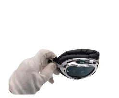 Lunettes de soleil pour animaux mcboson, monture bleue, verres gris