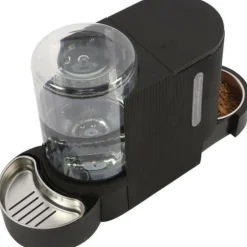 M PETS - Distributeur de croquettes et d'eau m.pets duplo 1,3kg/3l - 40x16.2x29.1 cm - noir