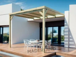 MADERLAND - Pergola adossée en bois montpellier 600 x 400 cm