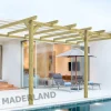 MADERLAND - Pergola en bois adossée - modèle oviedo - 420 x 420 cm