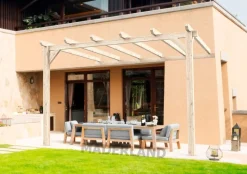 MADERLAND - Pergola en bois adossée - modèle cádiz - 600 x 400 cm