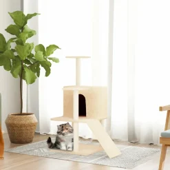 MAISON EXCLUSIVE - Arbre à chat avec griffoirs en sisal crème 109 cm