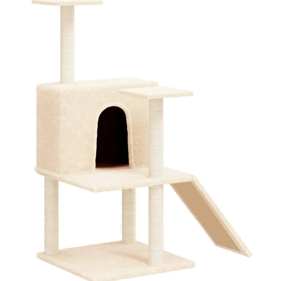 MAISON EXCLUSIVE - Arbre à chat avec griffoirs en sisal crème 109 cm