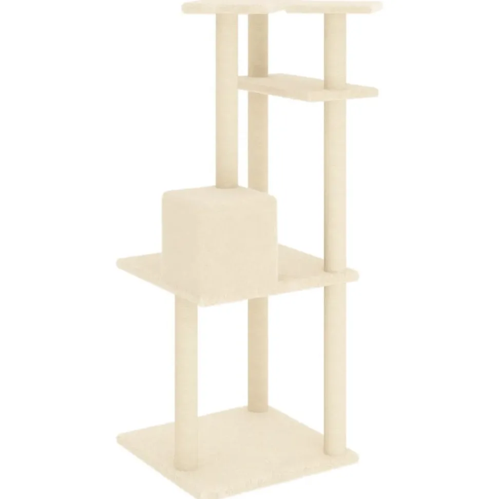 MAISON EXCLUSIVE - Arbre à chat avec griffoirs en sisal crème 123 cm