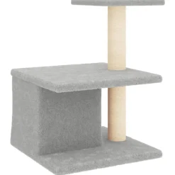 MAISON EXCLUSIVE - Arbre à chat avec griffoirs en sisal gris clair 48 cm