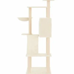 MAISON EXCLUSIVE - Arbre à chat avec griffoirs en sisal crème 143 cm