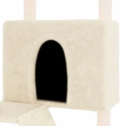 MAISON EXCLUSIVE - Arbre à chat avec griffoirs en sisal crème 143 cm