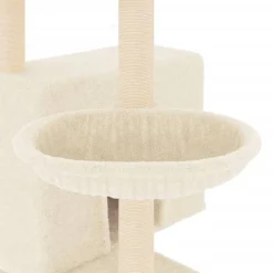 MAISON EXCLUSIVE - Arbre à chat avec griffoirs en sisal crème 143 cm