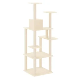 MAISON EXCLUSIVE - Arbre à chat avec griffoirs en sisal crème 153 cm